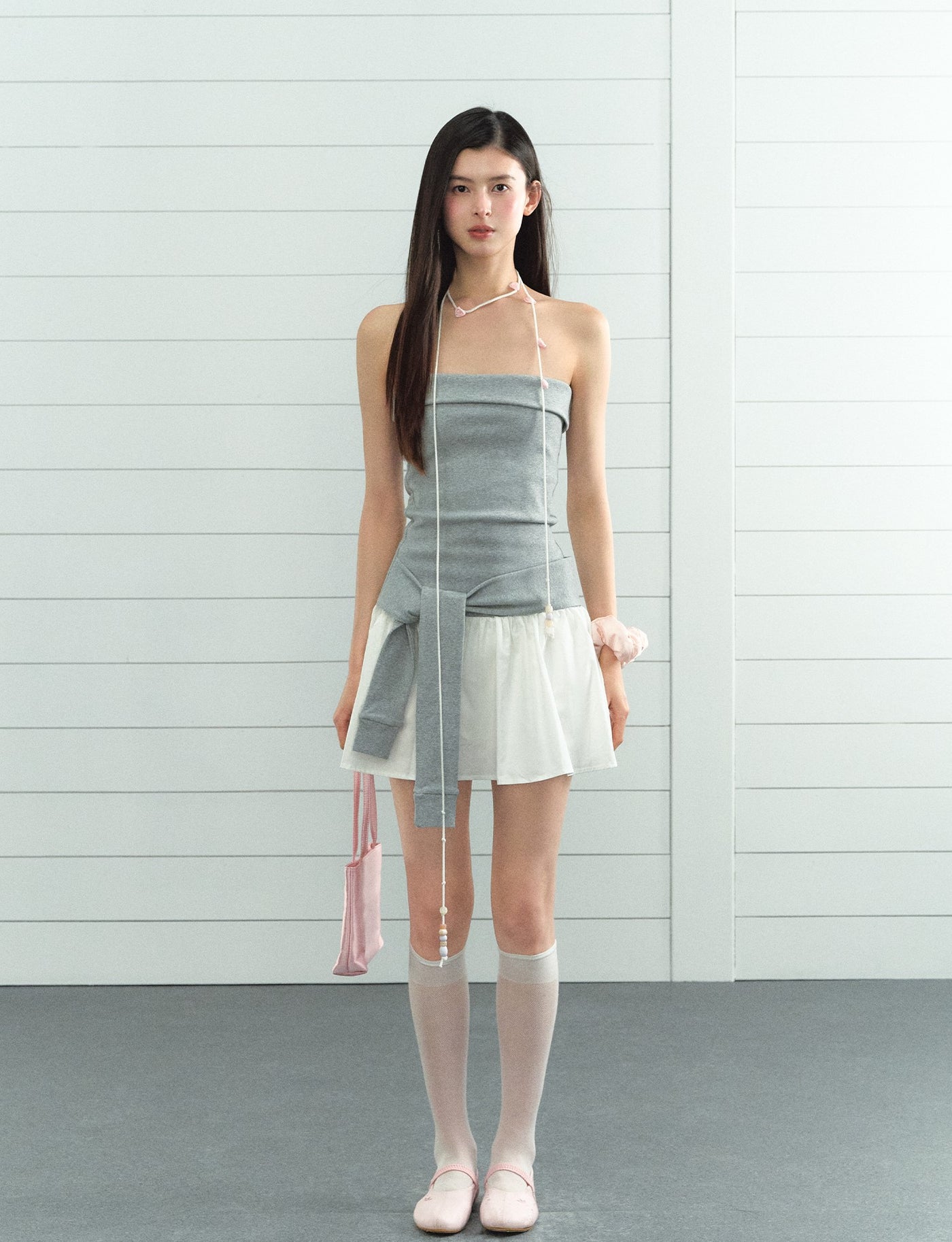 Contrast Color Tube Top Dress LAL0203