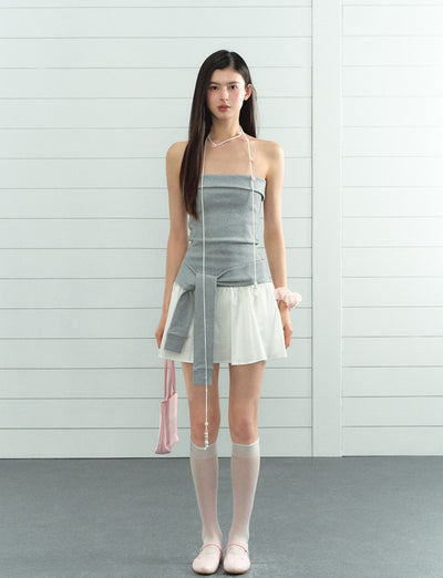 Contrast Color Tube Top Dress LAL0203