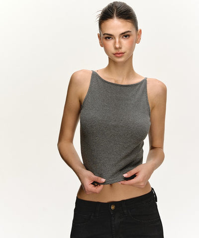 High-end Slim Sleeveless Short Top ANA0017