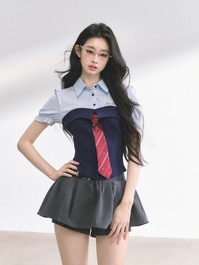 American  Stripes Short Sleeve Shirt DIA0480