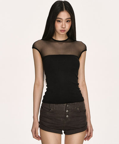 Transparent Tulle Top ANA0003