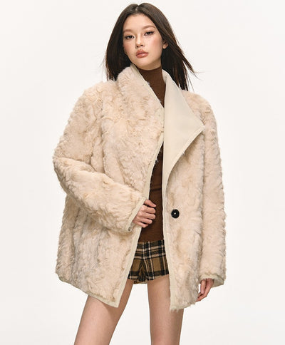 High-end Stand-collar Faux Fur Coat ANA0081