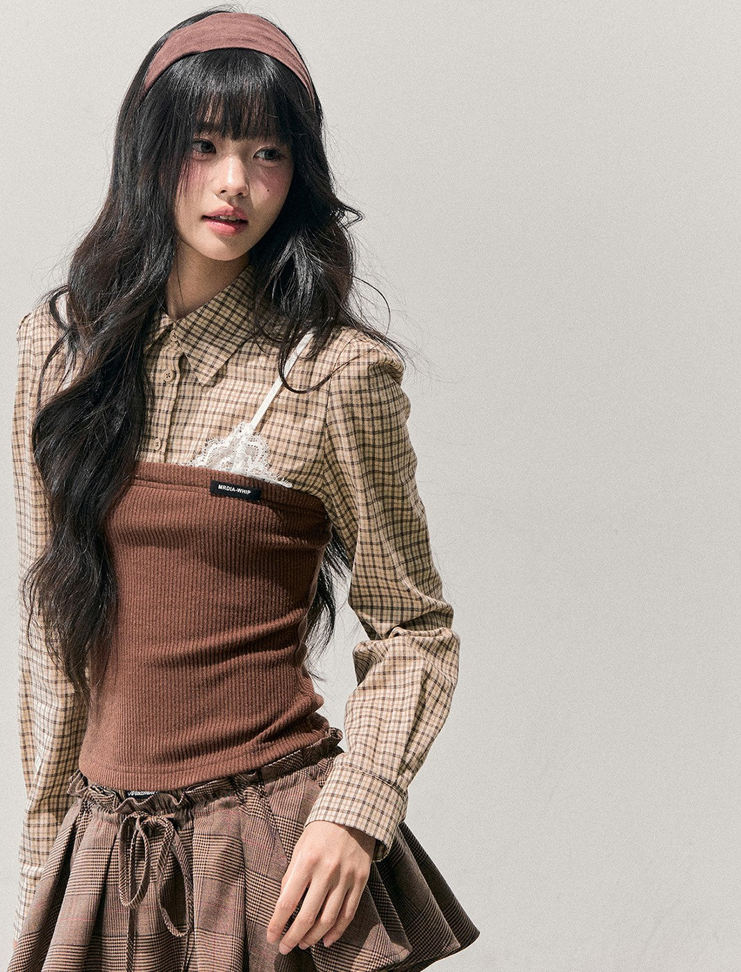 Faux Three-Piece Plaid Shirt DIA0762