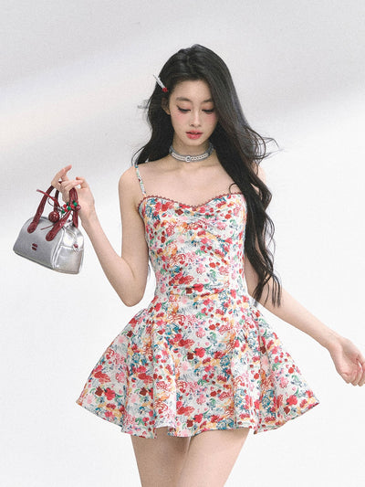 Slimming Lace Floral Dress DIA0487