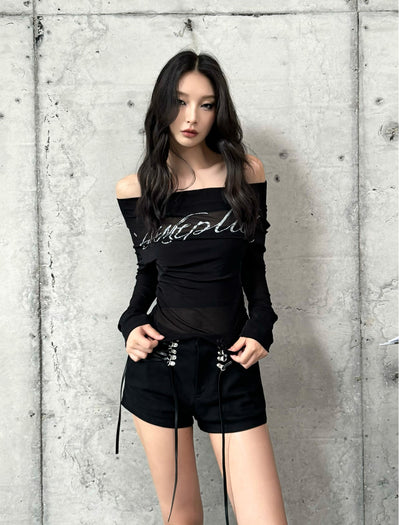 Knight Leather Rope Bandage Shorts IAM0060