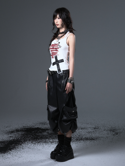 Punk Lantern Leather Pants FRU0100