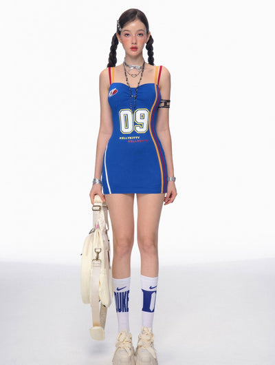 American Sports Style Casual Tight Suspender Dress DIA0188