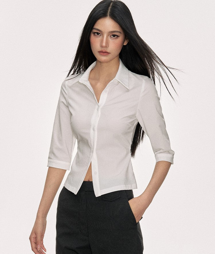 Mid-length Sleeve Temperament Shirt ANA0016
