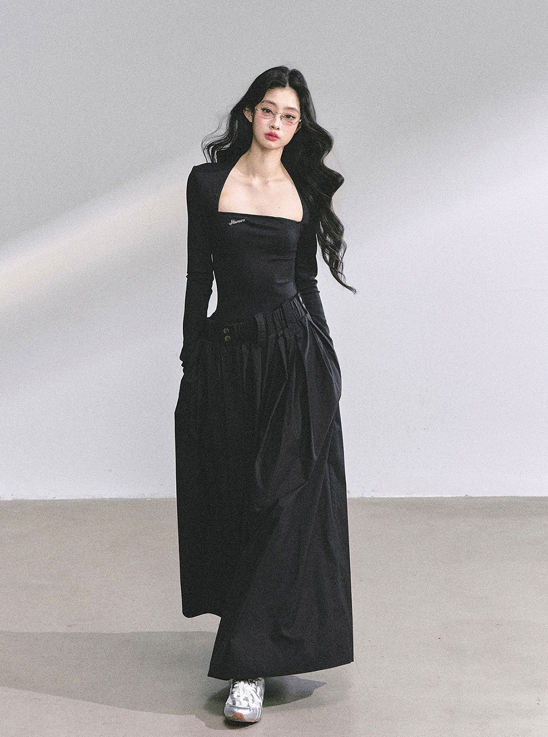 Hepburn Style Long-sleeved Dress DIA0559