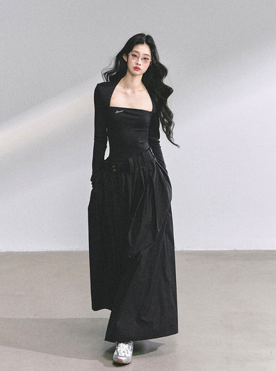 Hepburn Style Long-sleeved Dress DIA0559