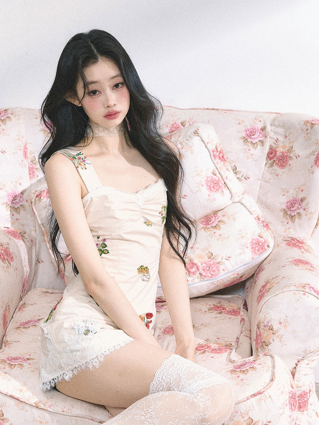 French Lace Flower Dress DIA0449