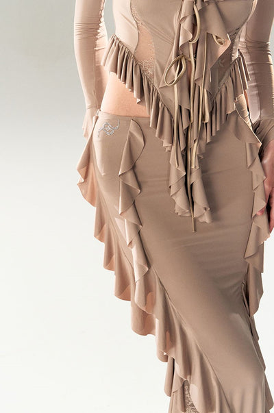 French Ruffle Lace Skirt 4MU0002