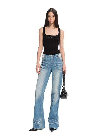 V-Waist Slim Straight Jeans NOT0315
