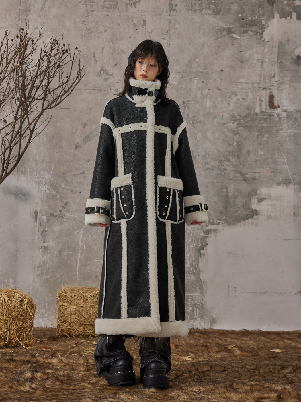 High-end Thickened Long Fur Coat FRU0075