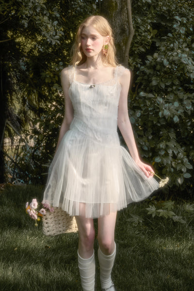 Puffy Layered Suspender Dress GRO0134