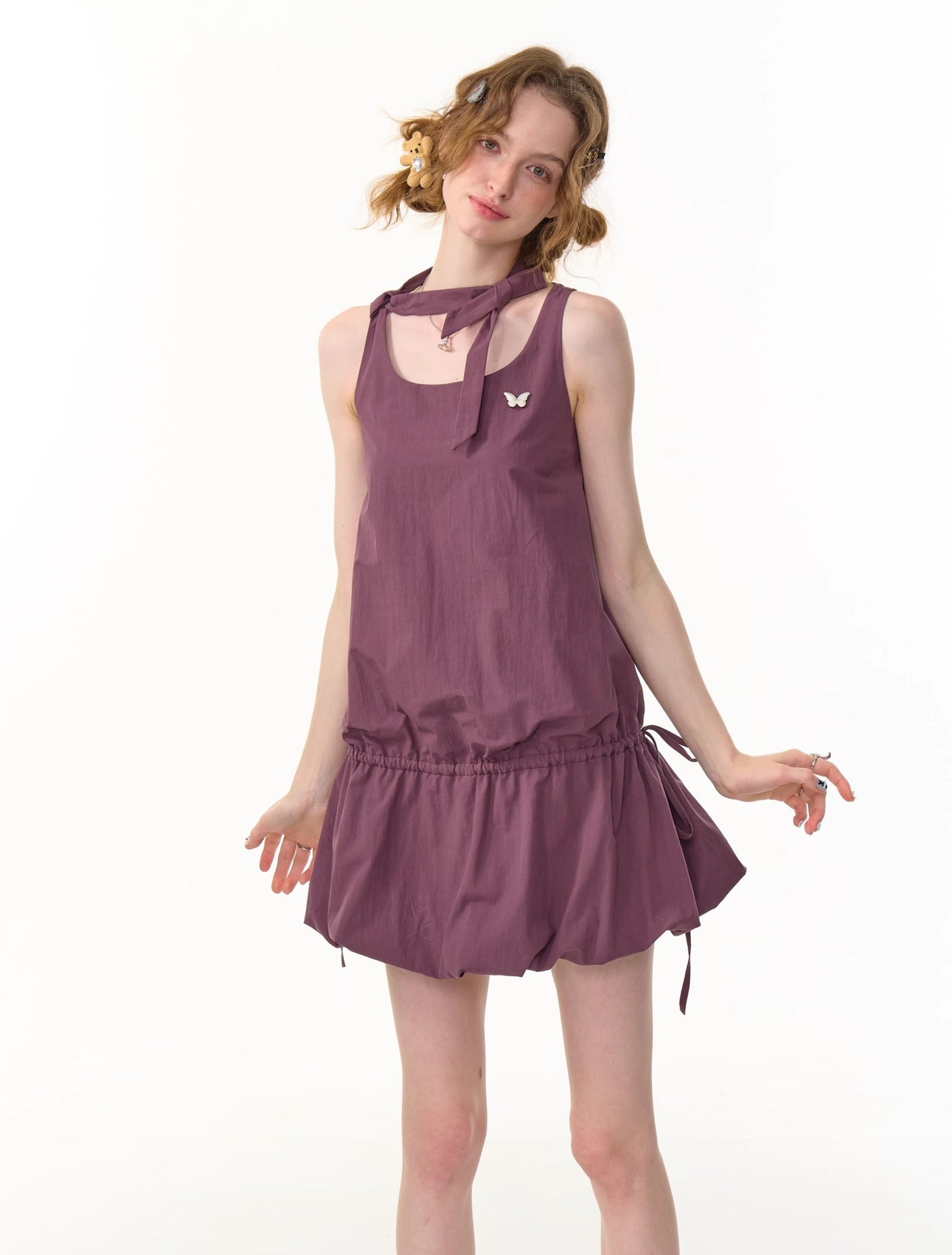 Retro Design Hem Waist Suspender Dress ZIZ0295
