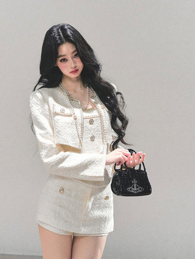 Luxurious Style Short Jacket/Top/Shorts DIA0667