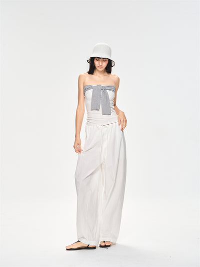 Backless Striped Design Tube Top CUR0223