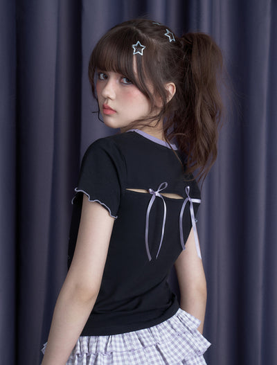 Printed Bow Tie T-shirt SAG0275