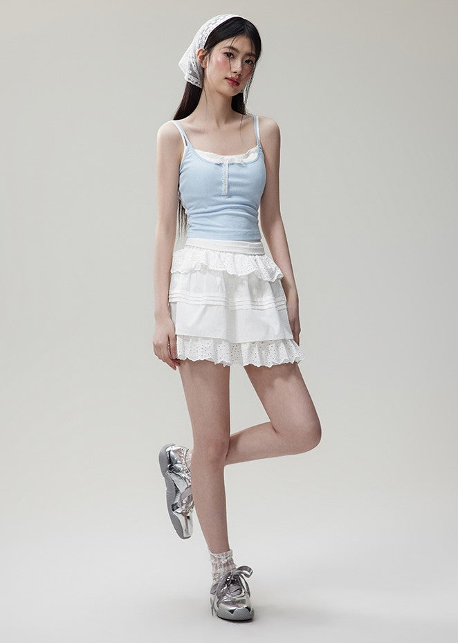 Lace Bow Cake Short Skirt NTO0117