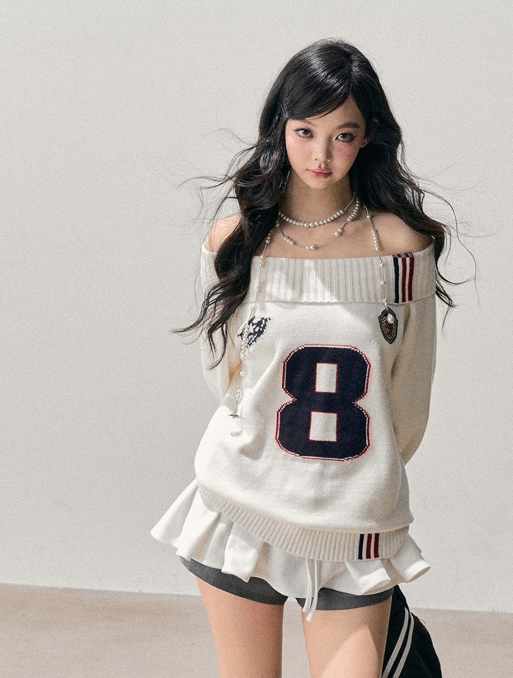 Off-Shoulder Casual Design Sweater DIA0758