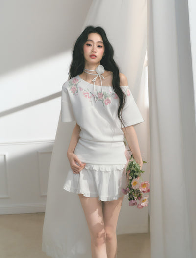 Rose Choker/Lace Short Skirt SAL0169