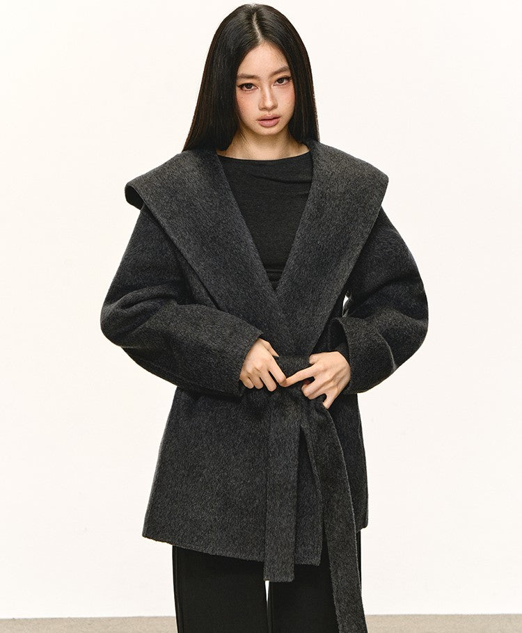 High-end Lace-up Hooded Jacket ANA0089