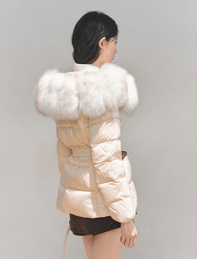 Fur Thickened Warm Down Jacket DIA0701