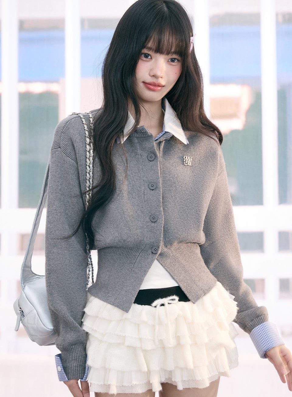 Fake Two-Piece Shirt Collar Sweater WEE0075