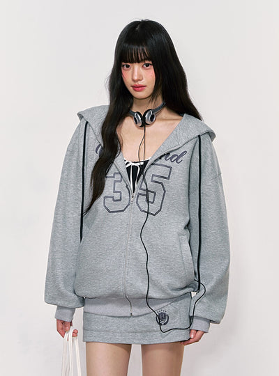 American Digital Print Sweatshirt Jacket WEE0030