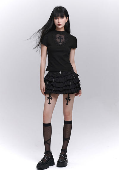 Puffy Cake Gothic Short Skirt LAD0207
