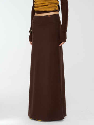 Brown Lazy Style Slimming Skirt 4MU0177
