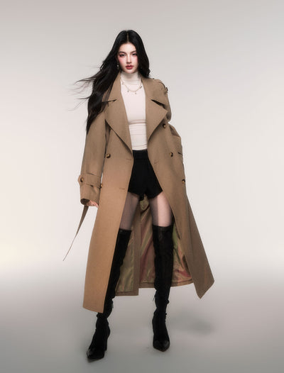 Classic Oversized Double-Breasted Trench Coat LUL0205