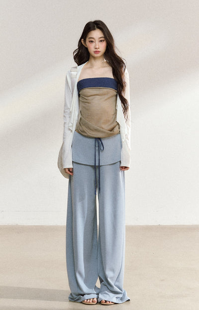 Three-color Bow Tube Top SHI0201