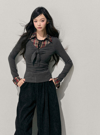 Faux Three-Piece Gray T-Shirt DIA0753