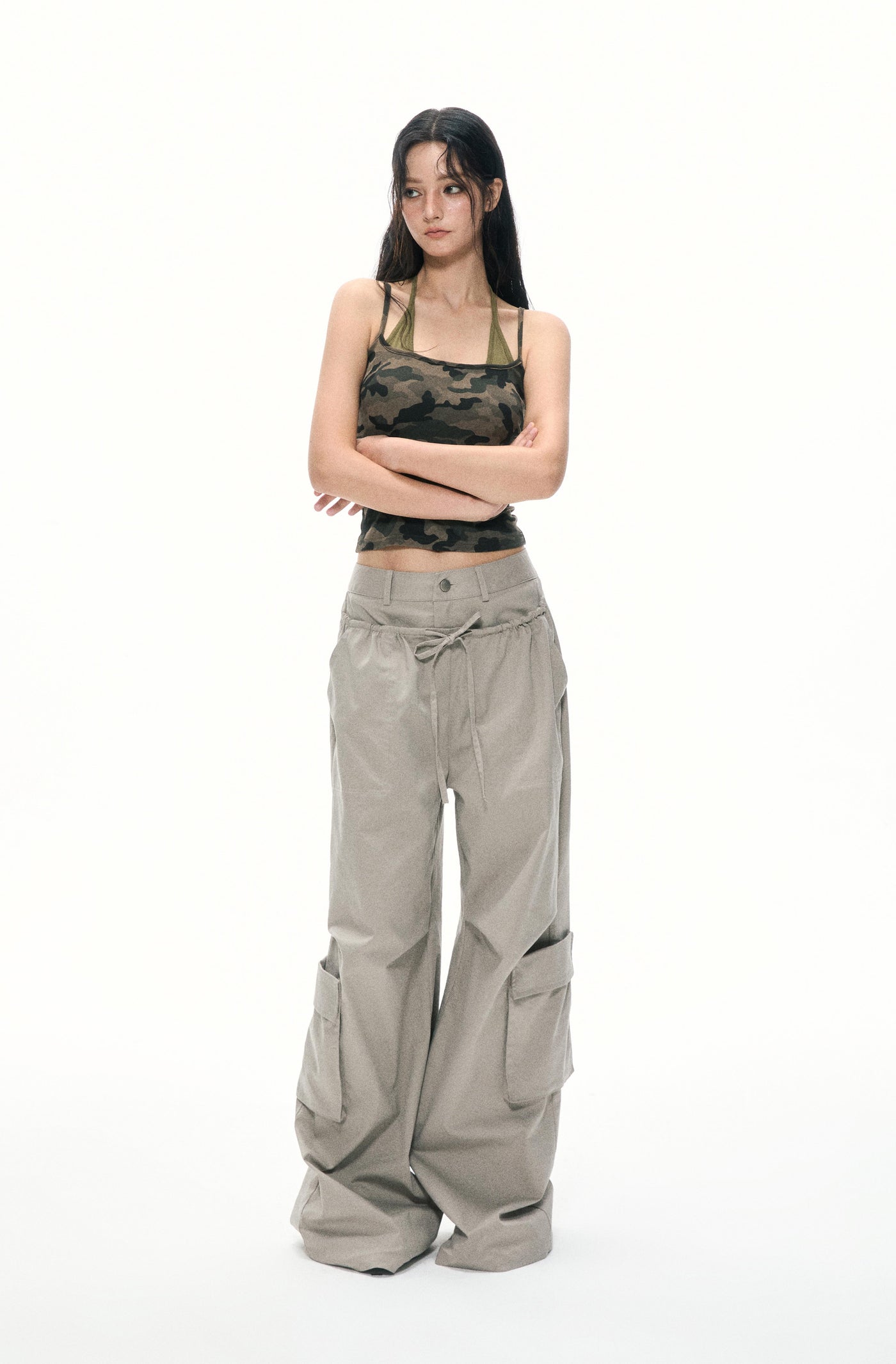 Backless Camouflage Camisole APE0386