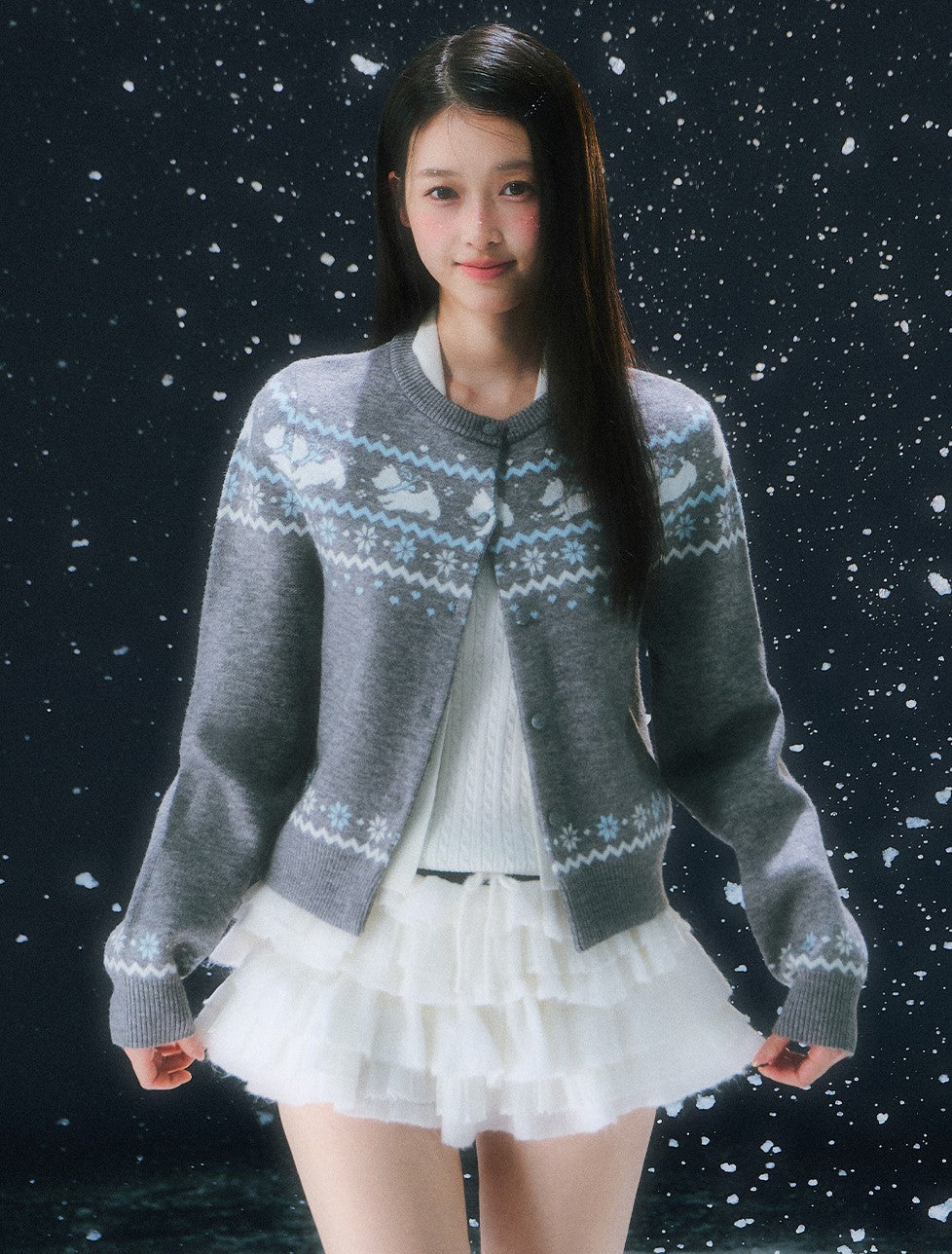 Nordic Design Jacquard Knit Cardigan WEE0106