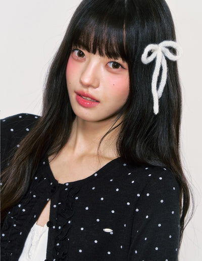 Black Polka Dot Thin Cardigan WEE0049