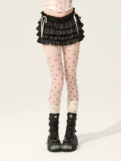 Black Pleated Short Cake Tutu Skirt DIA0173