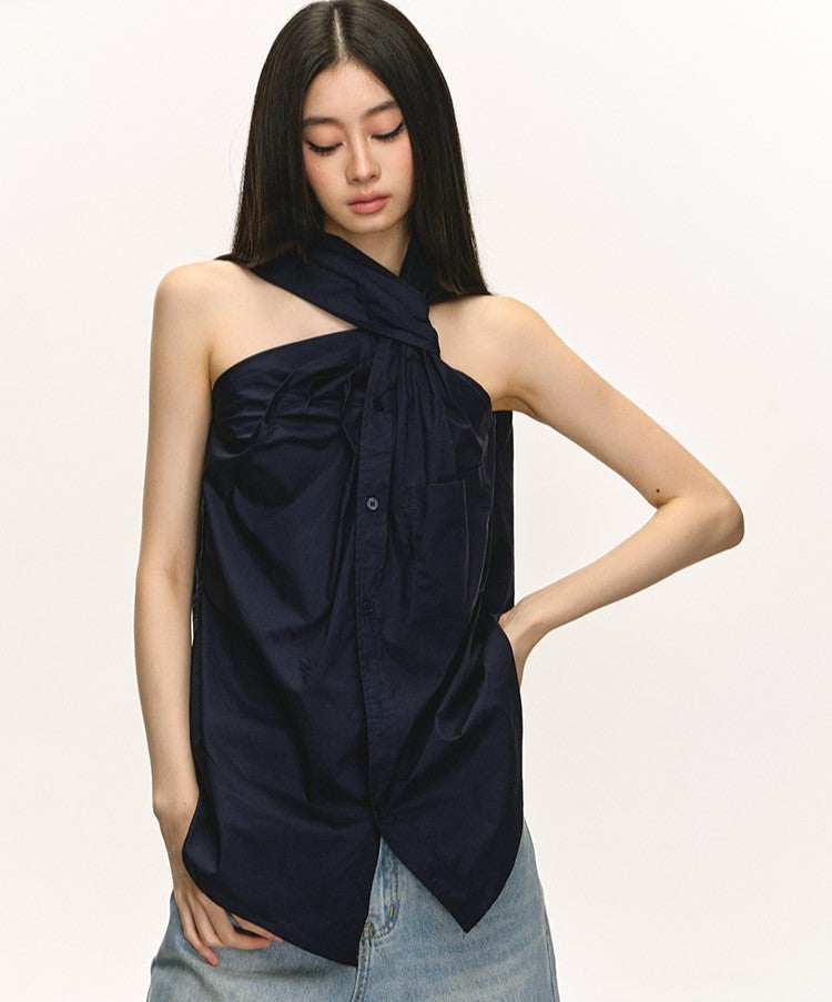 Halter Neck Twisted Top ANA0045