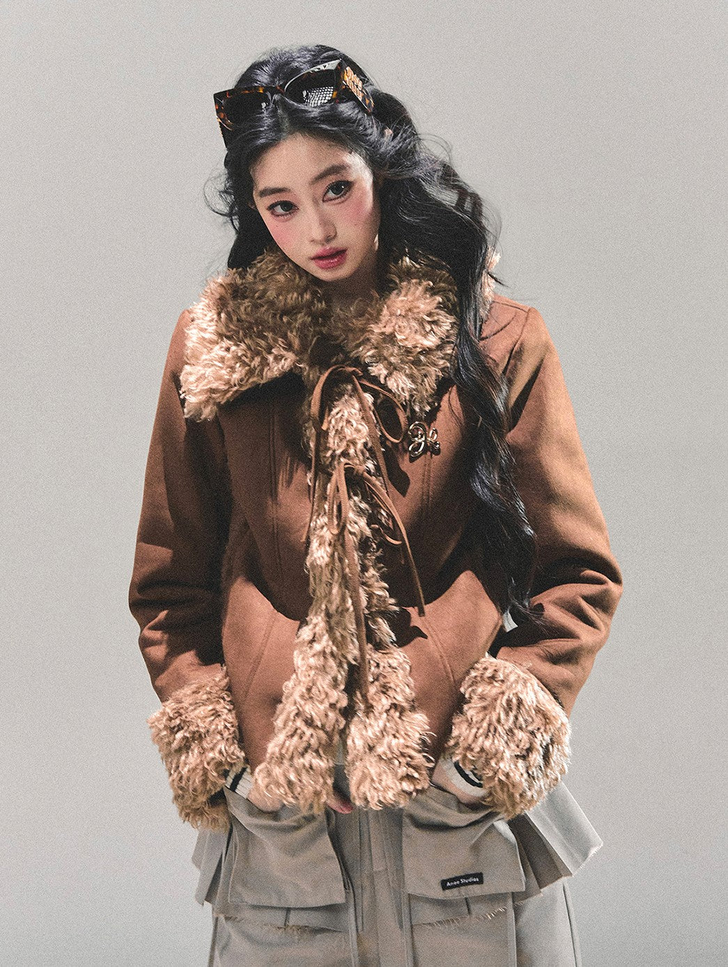 French-style Shearling Plush Cotton Jacket DIA0670