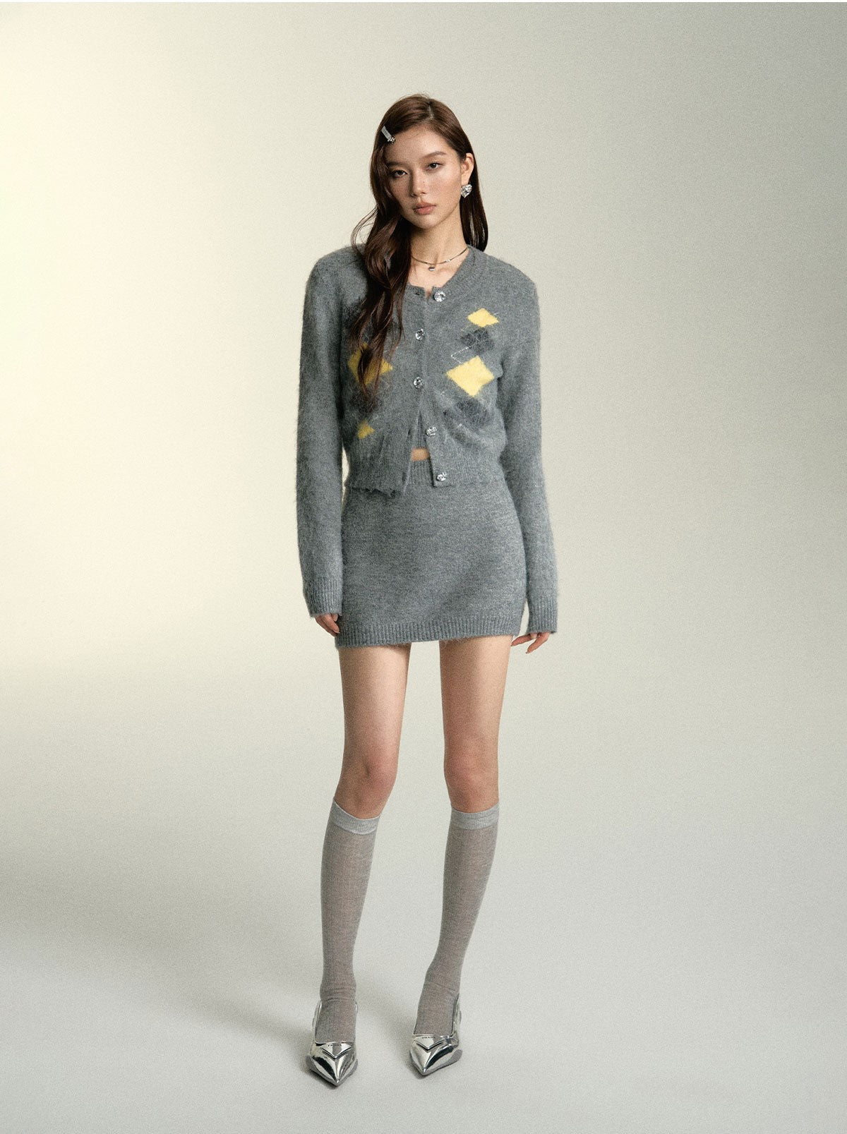 Diamond Wool Knitted Cardigan/Vest SOM0065