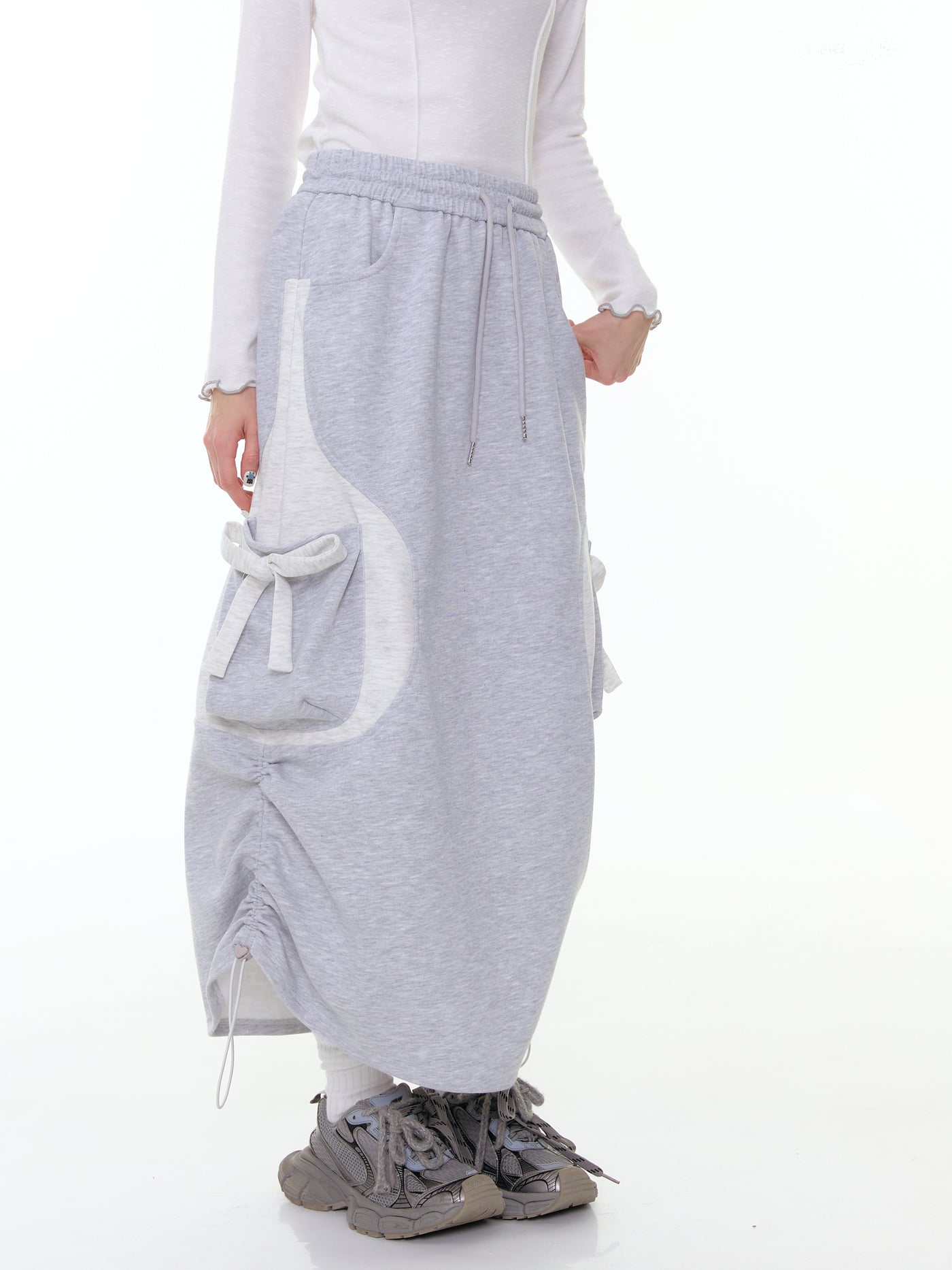 High Waist Mid-length Bow Skirt ZIZ0302