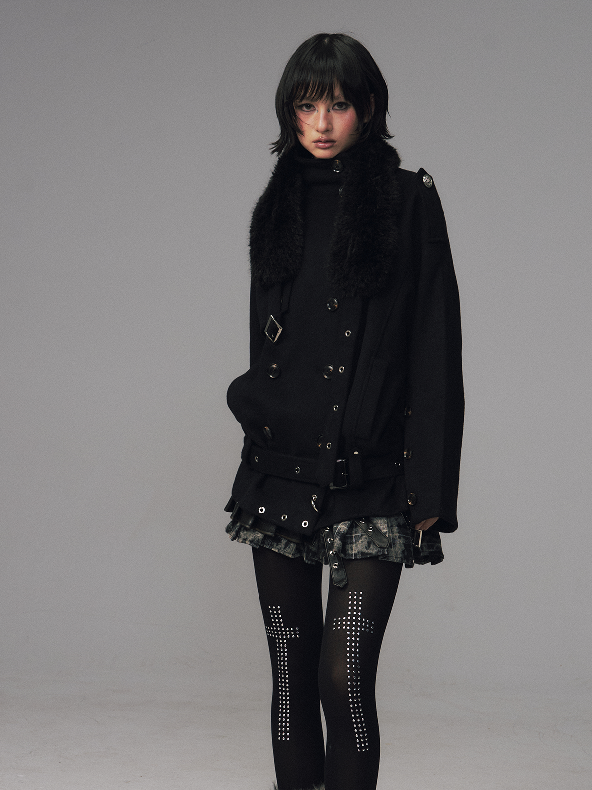 Oversized Collar Multi-Wear Jacket FRU0120