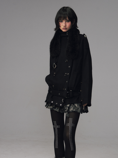 Oversized Collar Multi-Wear Jacket FRU0120