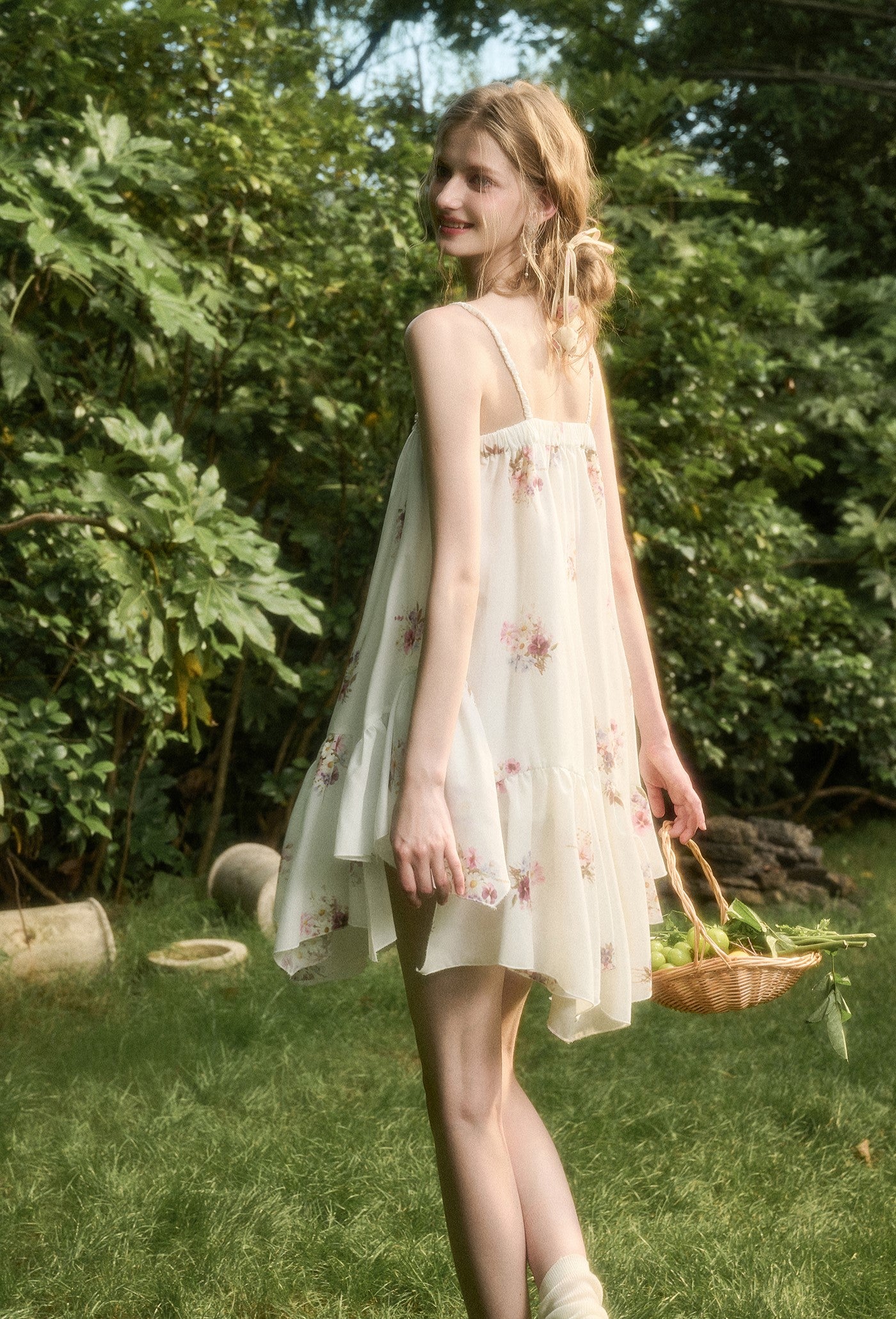 Shell Lace Irregular Tutu Dress GRO0171