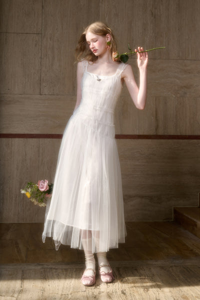 Puffy Tulle Mesh Suspender Dress GRO0130
