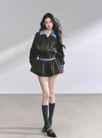 British Urban Workwear Jacket/Short Skirt DIA0571