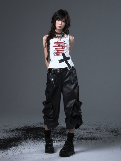 Punk Lantern Leather Pants FRU0100