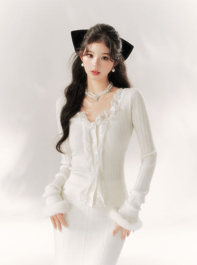 Pure Princess Edge Lace Knitted Sweater BBB0095